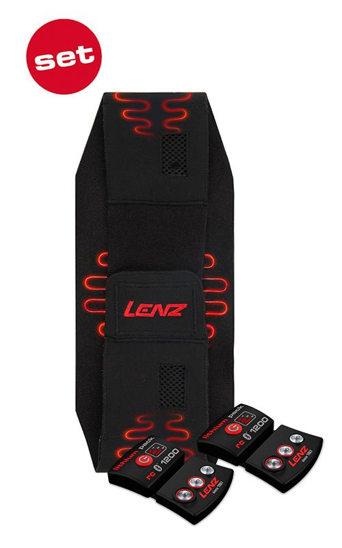 SET - Vyhřívaný pás na páteř LENZ Heat Bandage 1.0 + baterie lithium pack rcB 1200
